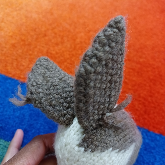 โ Handmade Yarn Crochet floppy Yarn cute Bunny Soft Toy lovey knitted plush - Picture 12 of 15